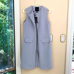 New Look long vest jacket pastel blue